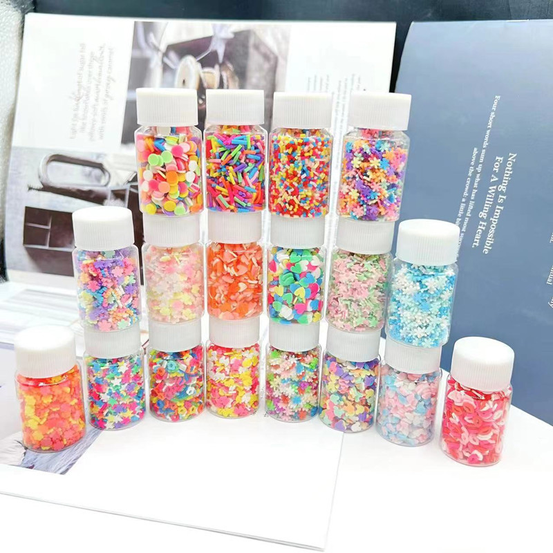 15g/bottle simulation cream drop glue nail art accessories chassis beauty quicksand soft pottery slice particles multi-style