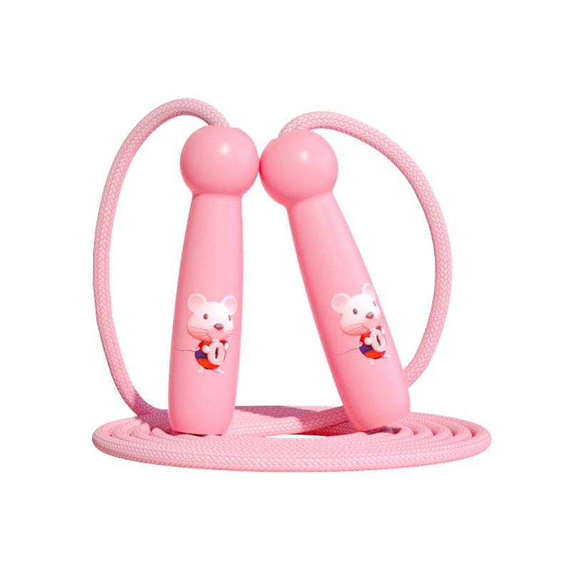 Children's Rope Skipping without Knot Cotton Rope Durable Primary School Students' Special Cartoon Rope Skipping Adjustable for Beginners