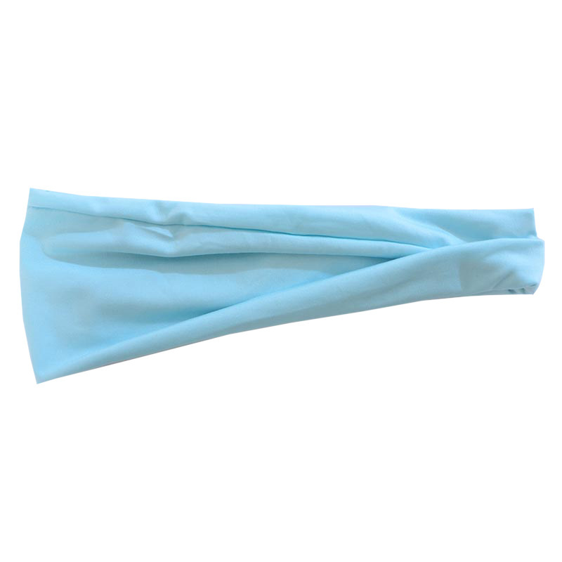Explosions European and American Sports Hair Band Yoga Sweat Band Stomach Cotton Headscarf Solid Color Hair Band Women's Running Fitness Headband
