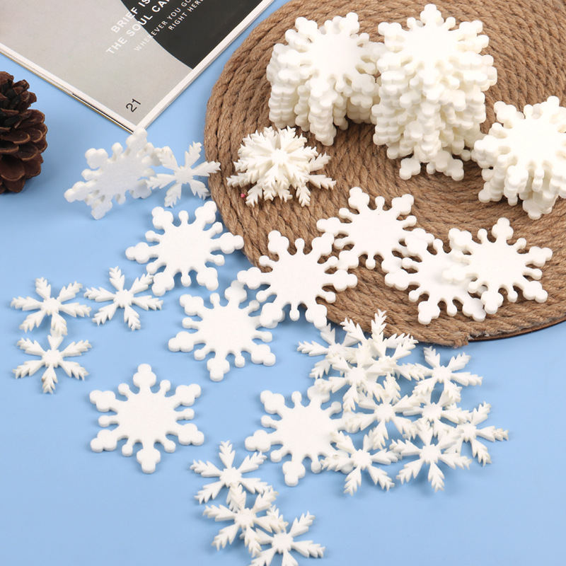 Felt Christmas snowflake DIY environment layout kindergarten Christmas tree wreath decoration window snowflake pendant