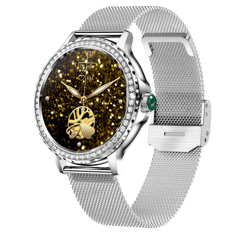 New women fashion smart watch NX19 Bluetooth call smart sports bracelet IP68 waterproof watch Diamond