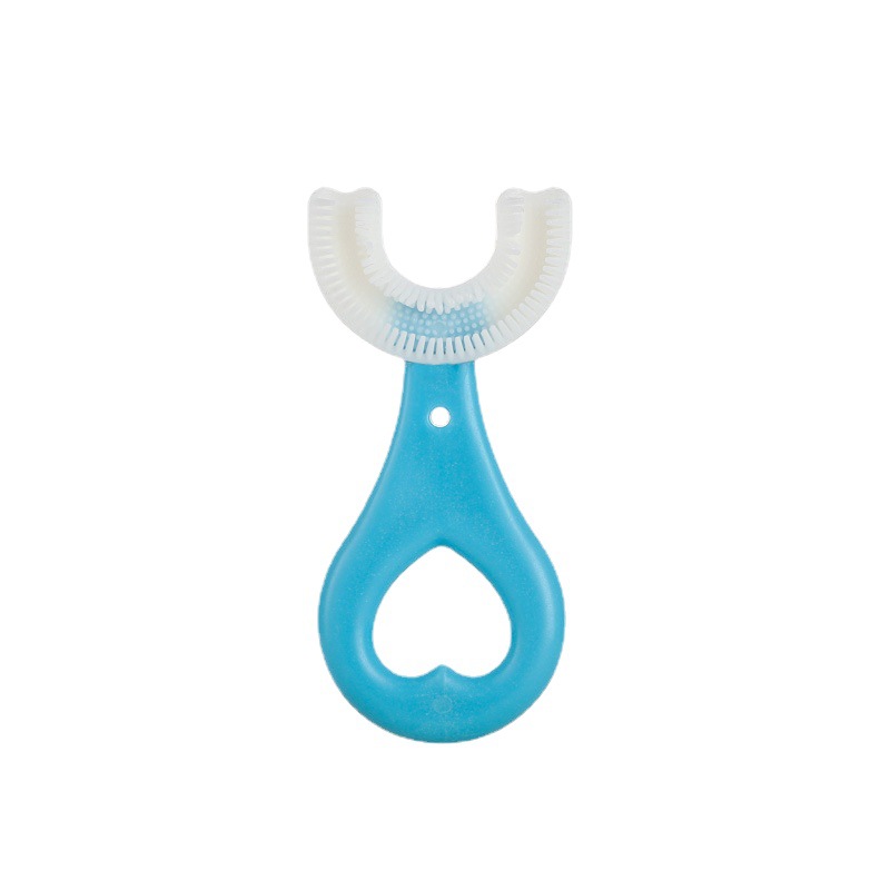 Children's Toothbrush U-shaped 2-12 Years Old Infants Baby's Mouth Containing Silicone Soft Hair Tooth Cleansing Artifact Children's Training Toothbrush