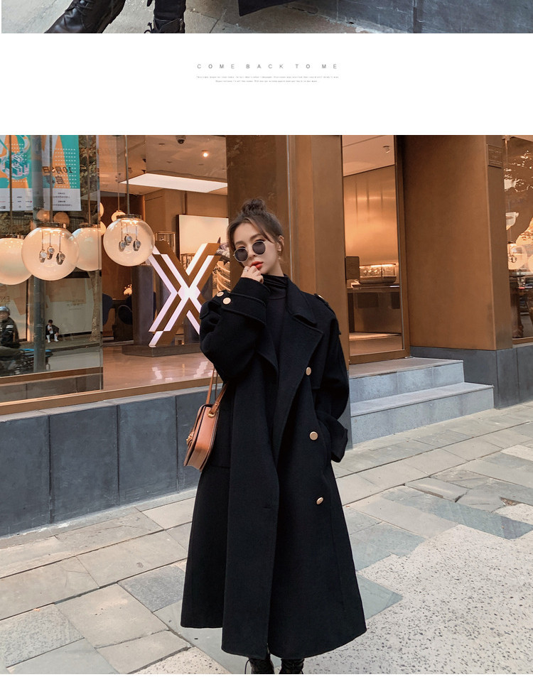2023 Hepburn Wind Coat Women's Winter Thickened Fashionable Elegant Popular Korean Loose Double-breasted Woolen Coat Trendy_voghion.com