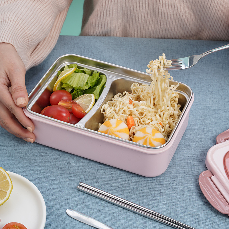 スポット分格保温弁当箱電子レンジ卸売り304ステンレス弁当箱学生弁当箱女子出勤用|undefined