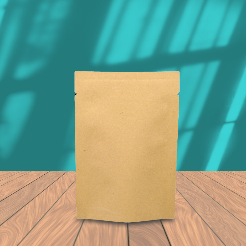 Kraft paper self-supporting self-sealing bag thickened sealed red jujube food packaging bag melon seed bag full set of samples