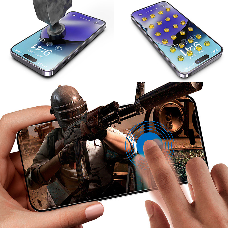 Suitable for iPhone15 Tempered Film 14 promax13 Apple 12 Gorilla High Aluminum King Kong Dust-free Bin Mobile Phone Film