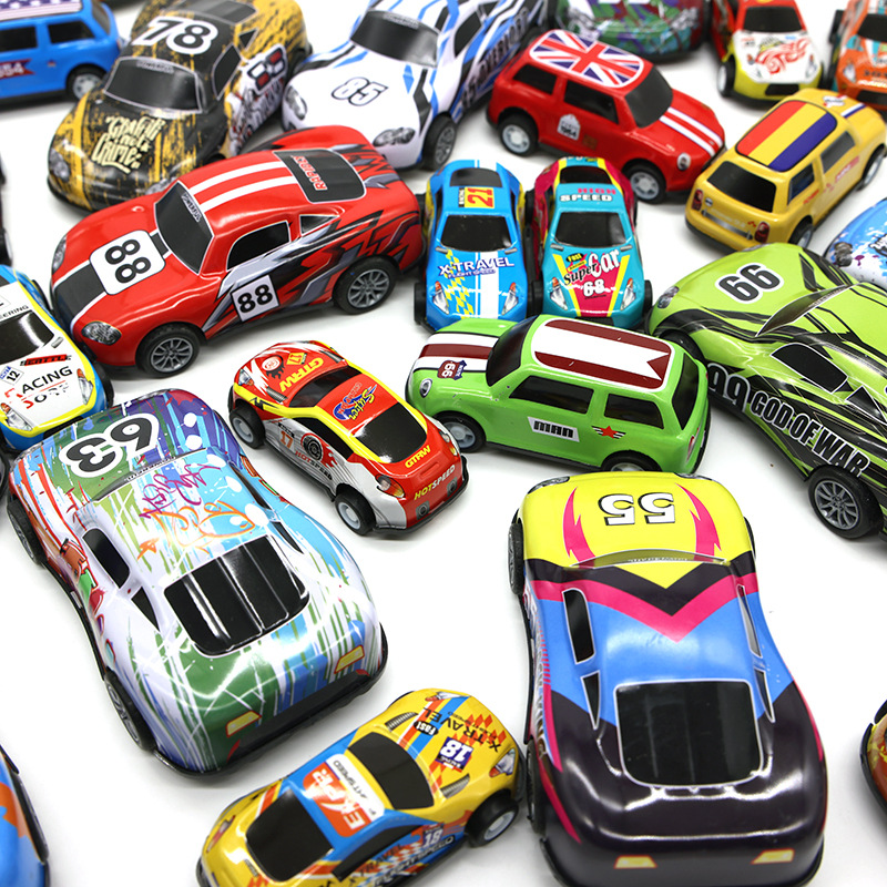 Children's toy car mini Huili car simulation alloy car racing model Park night market Yiwu stall