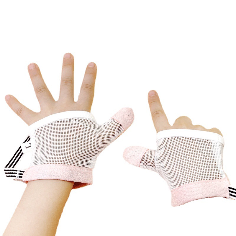 1 Double-Price Baby's anti-biting finger sleeve thumb index finger eating hand corrector children's anti-biting addiction strap gloves