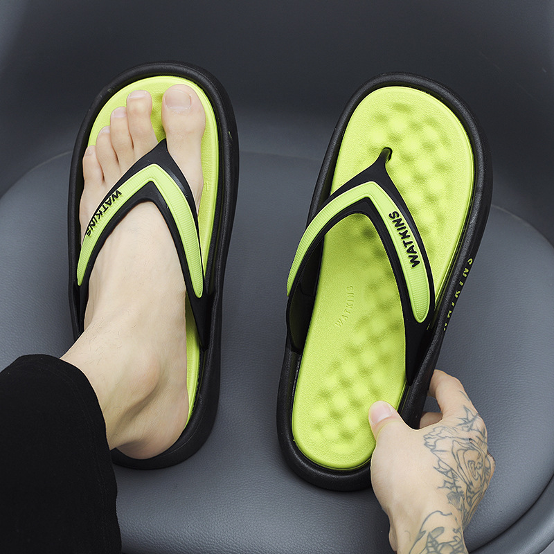 Flip-flops men's spring and summer outdoor sports flip-flops indoor poop-feeling soft-soled men's flip-flops