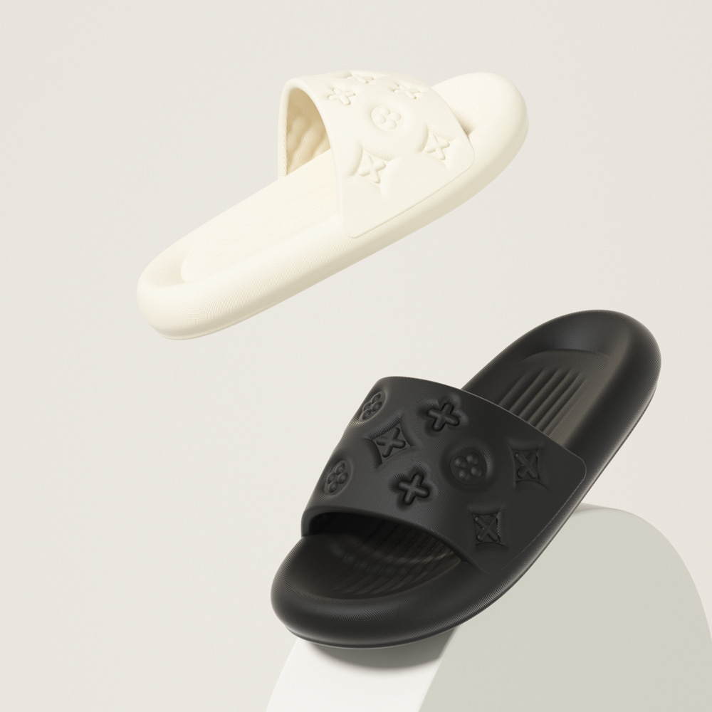 Summer new outdoor soft bottom EVA slippers non-slip deodorant mute flat slippers bathroom couple wholesale shoes for women