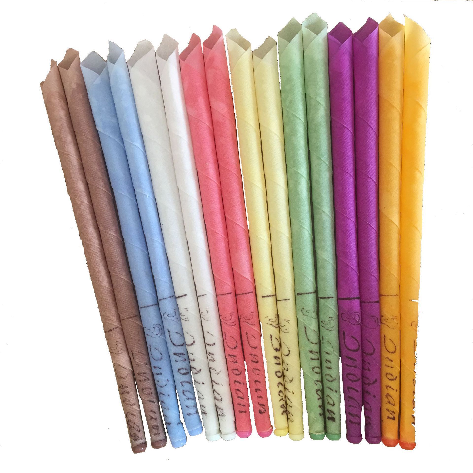 Transparent bag horn type aromatherapy ear candles with plug 8 fragrance 100 pcs/bag ear candle stick foot massage shop SPA Club