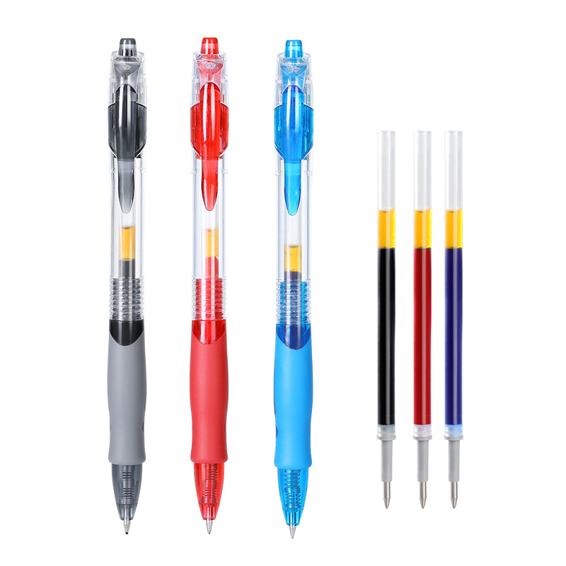 GP-1008 press gel pen 0.5mm black bullet office signature carbon pen student brush pen Red