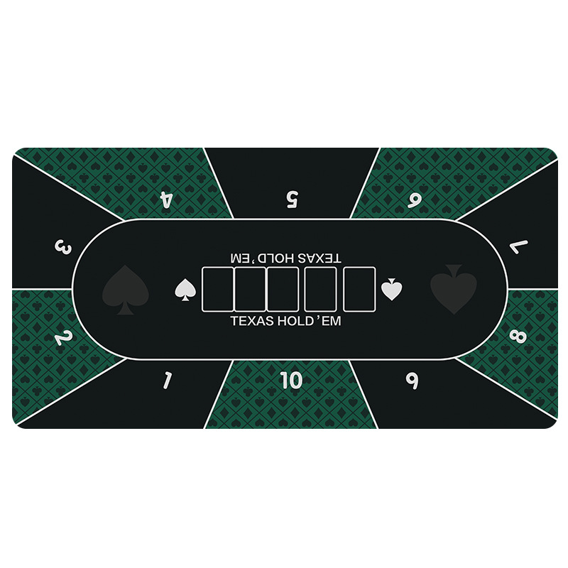 Poker tablecloth rubber table mat square round chess room special tablecloth table mat chip pad lock edge thickening