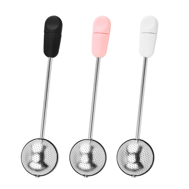 Factory wholesale 304 stainless steel tea strainer creative rotating spherical tea strainer tea filter tea set accessories