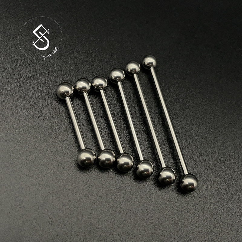 Spot cross-border titanium steel medical steel straight bar tongue nail ear Bridge nail ear bone nail breast nail stainless steel anti-allergy puncture