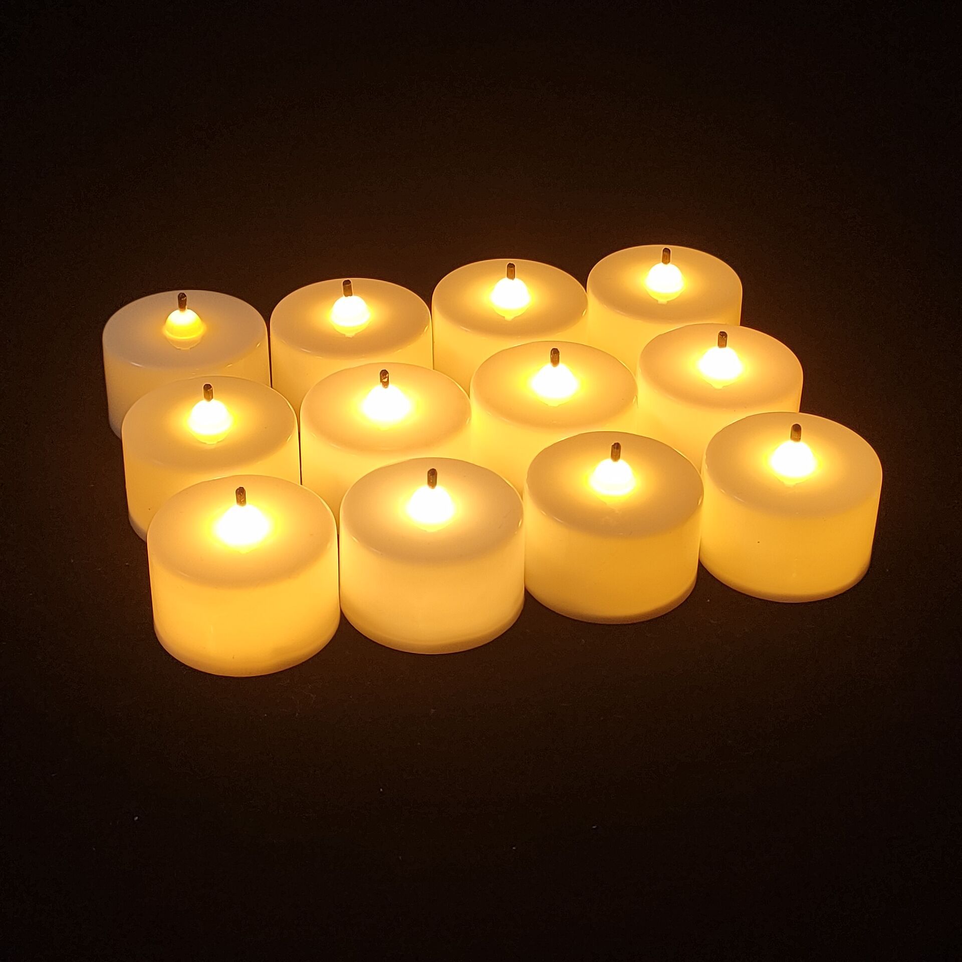 Stall supply led electronic candle colorful battery transparent small tea wax wedding simulation candle wholesale Creative lamp