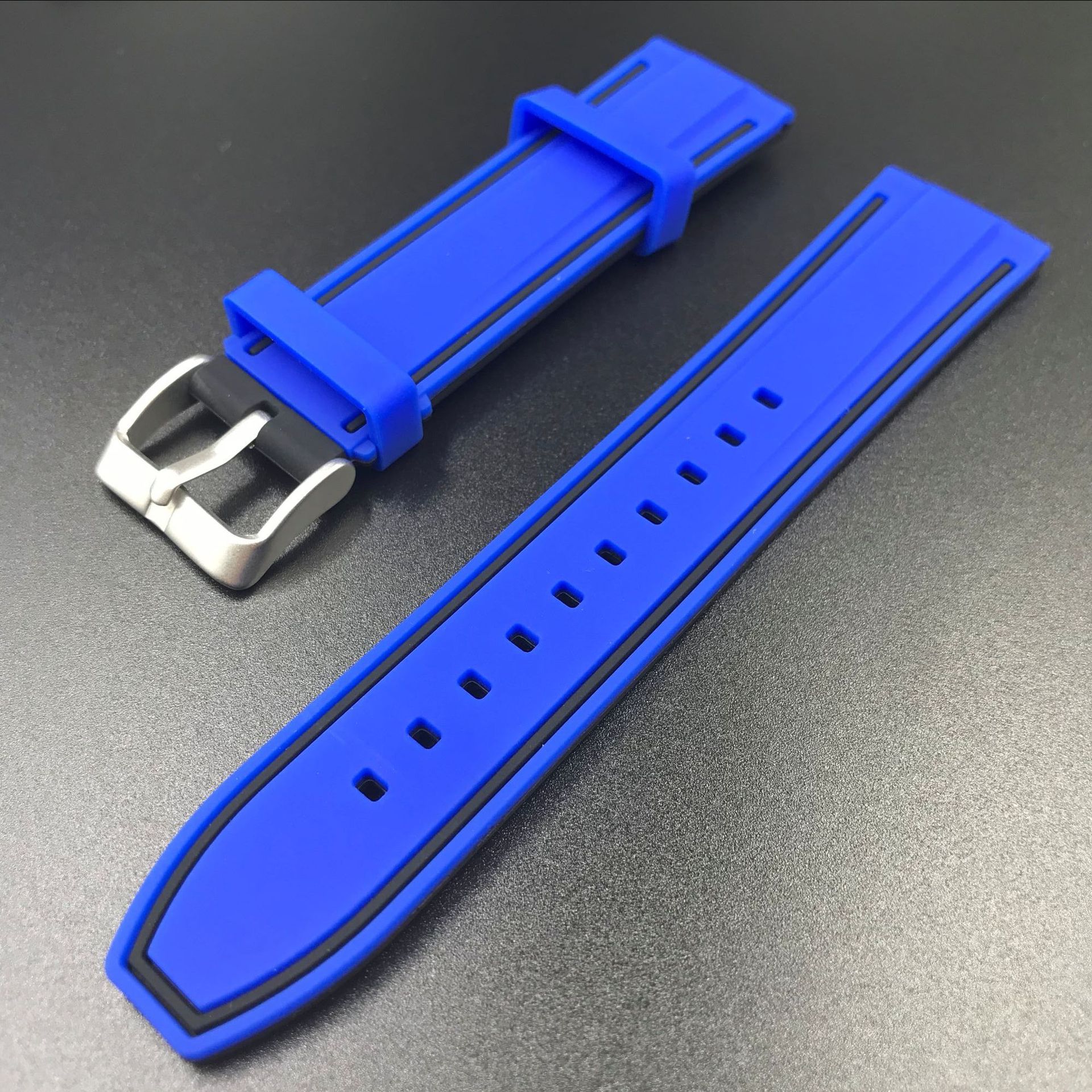 sapphire blue with black background
