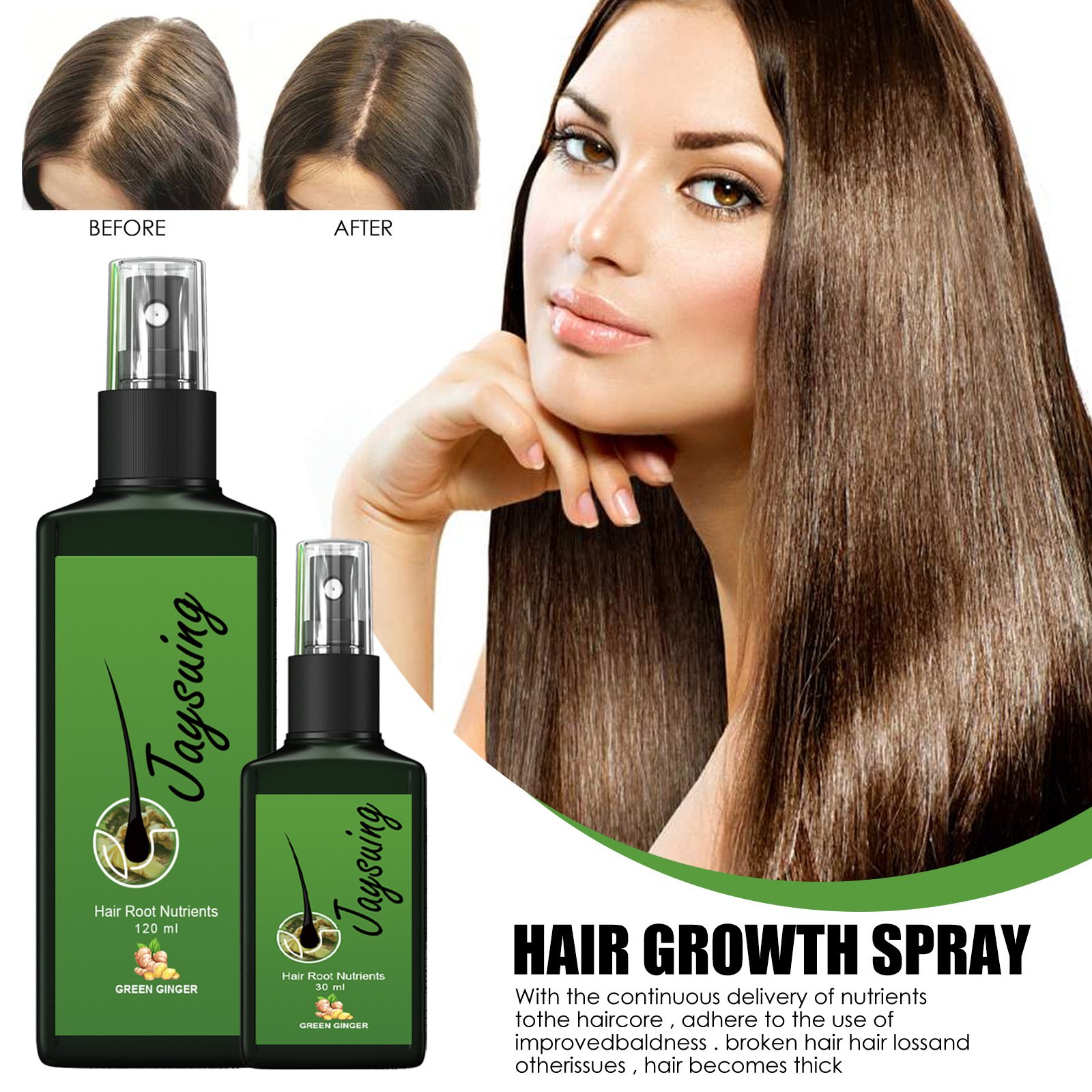 Jaysuing Hair Condiment Strong Hair Nourishing Hair Root Repair Hair Scalp Massage Nutrient