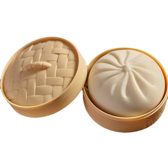 Big meat bun toy decompression soft simulation fake kneading music decompression artifact small steamer model silicone hand kneading vent