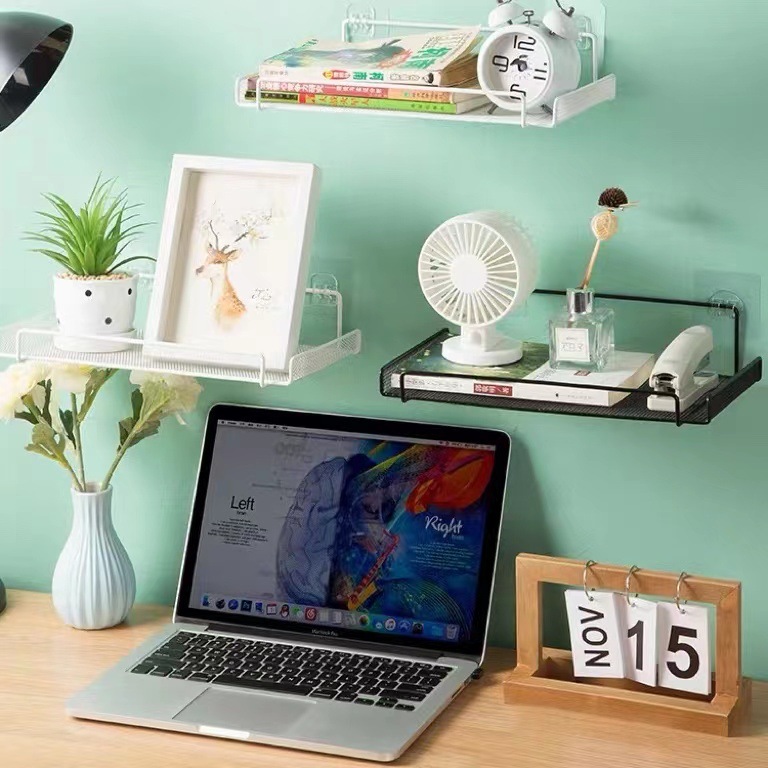 Iron Punch-Free Router Rack Wall-Mounted Set-Top Box WiFi Storage Rack Multi-Function TV Accessories Storage Rack