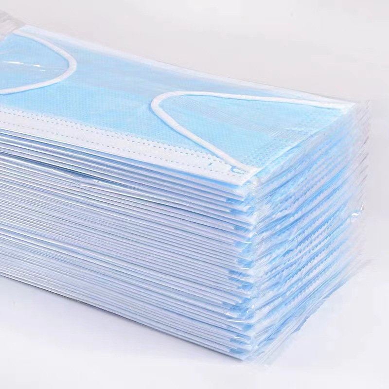 Factory wholesale adult disposable masks three-layer dust-proof non-woven ear-hanging protective masks individually packaged