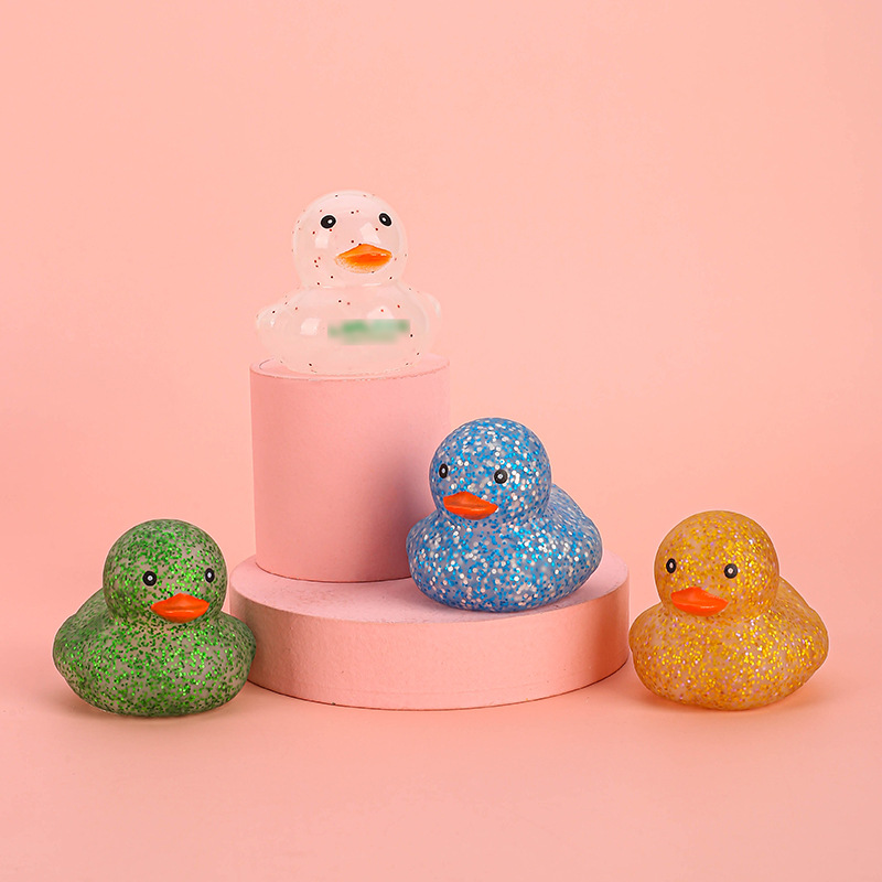 Vinyl Duck 8 Varieties of Colored Little Duck Kneading Toys Children's Educational Toys Water-playing Duck Floating Toys