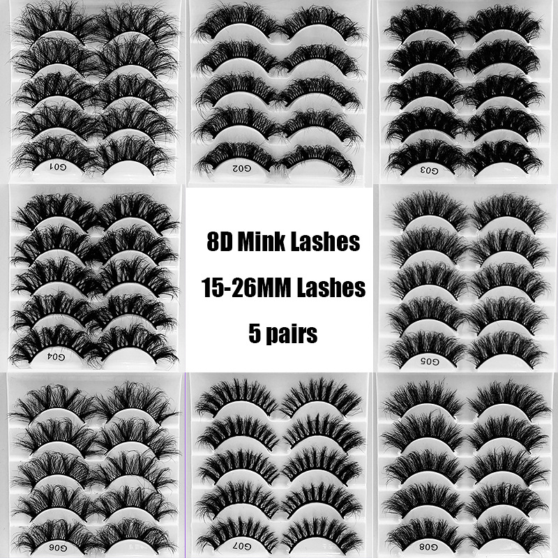 5 Pairs of Multi-layer Fluffy False Eyelashes_voghion.com