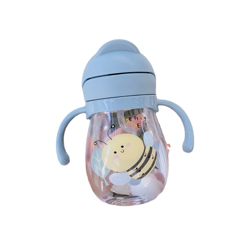 Baby Cup straw cute anti-choking with gravity ball kindergarten children's drinking cup handle portable water