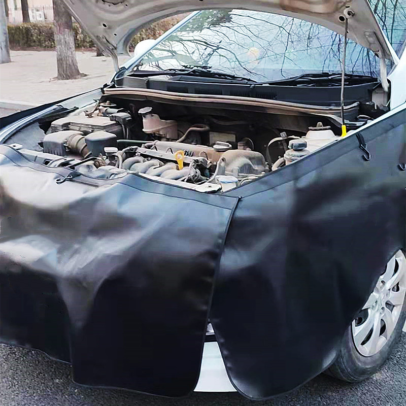 Wholesale car fender repair and maintenance washed leather three-piece car fender protective pad special offer free shipping
