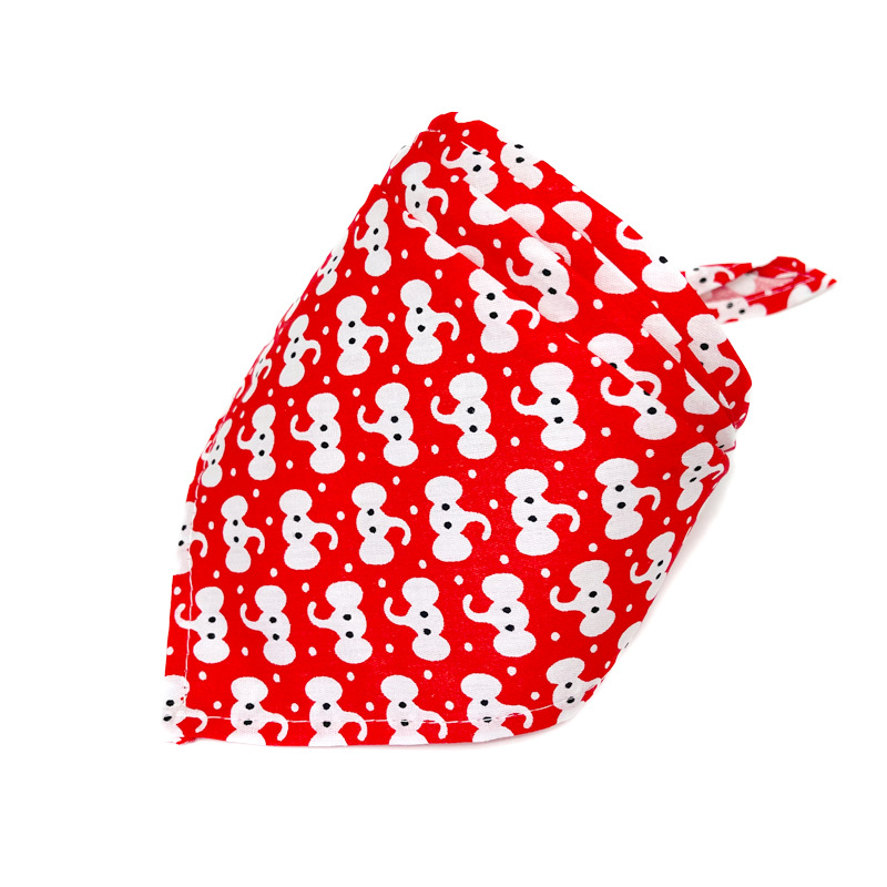 [Promotional] twill cotton pet dog triangle scarf lace-up children's saliva towel baby head scarf