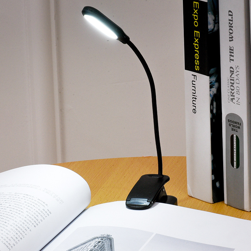 LED dimming hose small desk lamp mini book Clip lamp USB charging eye protection reading desk lamp