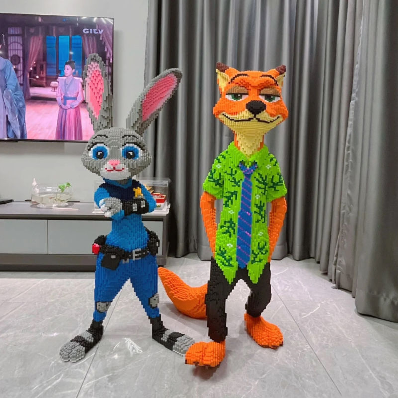 Super Large Crazy Animal City Nick Judy Building Blocks Adult High Difficulty Educational Assembling Toy Ornaments for Boys and Girls