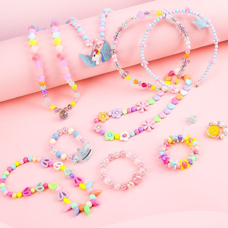 子供手作りビーズおもちゃ卸売女の子diyブレスレット益智創意アクセサリー材料ネックレスブレスレットビーズ|undefined