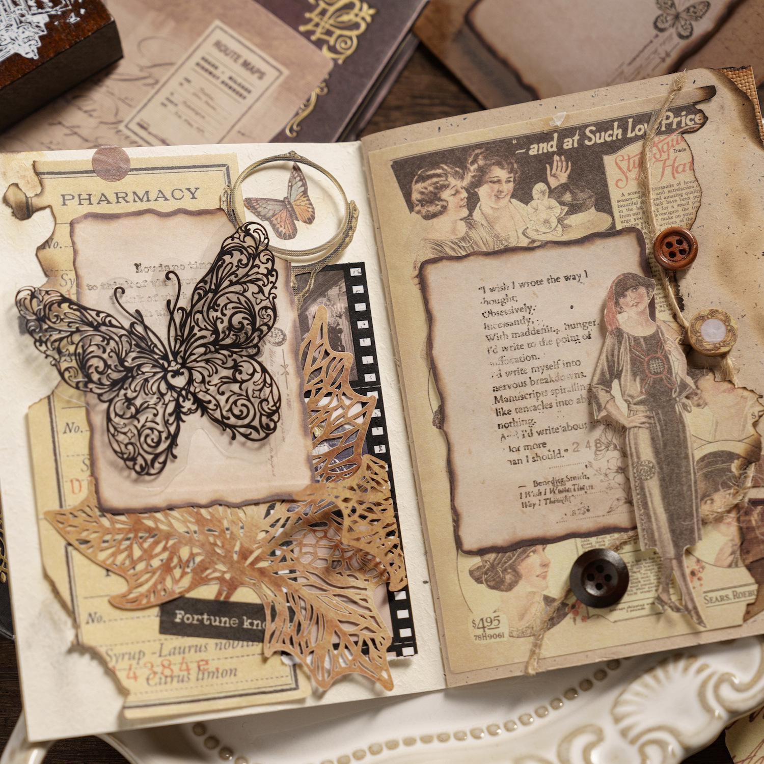 Momo sticky notes focus on old Dreams series burnt theme Journal base material 30 sheets/60 sheets into 6 types
