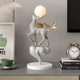 Fulu Double Full Night Lights Ornament-Morandi Grey [Height 44cm]]