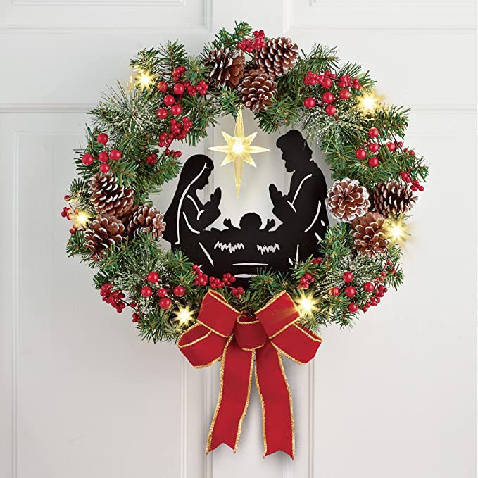 Guirlanda de Natal Christmas decorations cross-border Garland door hanging home background Christmas tree accessories_voghion.com