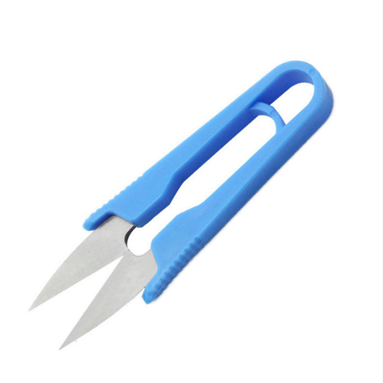 Plastic U-shaped color handle thread scissors cross stitch scissors household small scissors multi-purpose small scissors yarn manufacturer