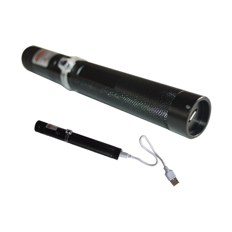 303 laser flashlight green laser pen charging gypsophila high-power multi-function 2-in -1 USB laser light