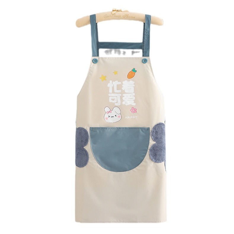 Apron Household Apron Waterproof Women's Apron Waterproof Dirty Apron Cute Wind Apron Work Clothes Dirty Resistant Apron