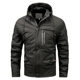 2023winter New plus size fleece-lined hooded jacket outdoor casual men's jacket jacket jacket