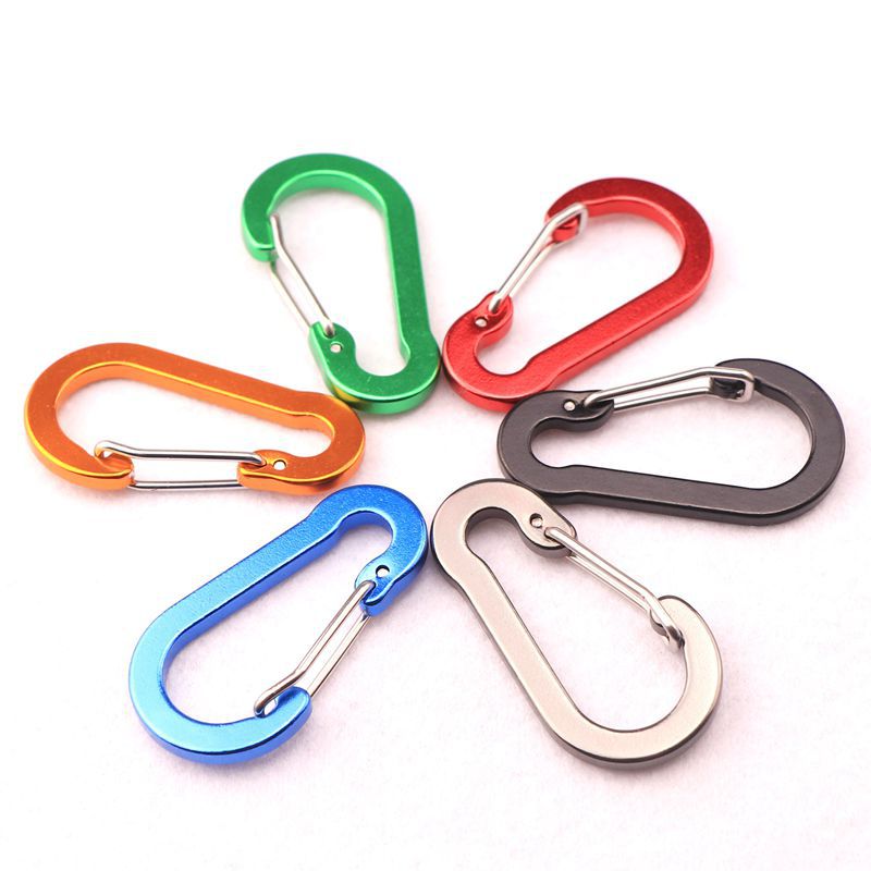 Factory wholesale No. 5 S stainless steel buckle spring buckle aluminum alloy personality diy keychain 10 pieces a pack