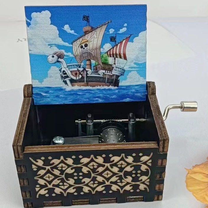 Cross-border supply One Piece wooden hand-cranked music box wooden crafts music box classical carving own factory
