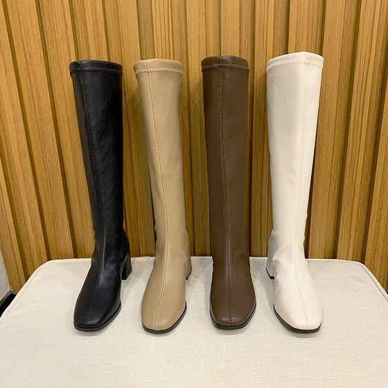 But Knee Long Boots Women's 2023 Autumn and Winter New British Style Fashion Small Body-Slimming High Heel Knight Women's Boots