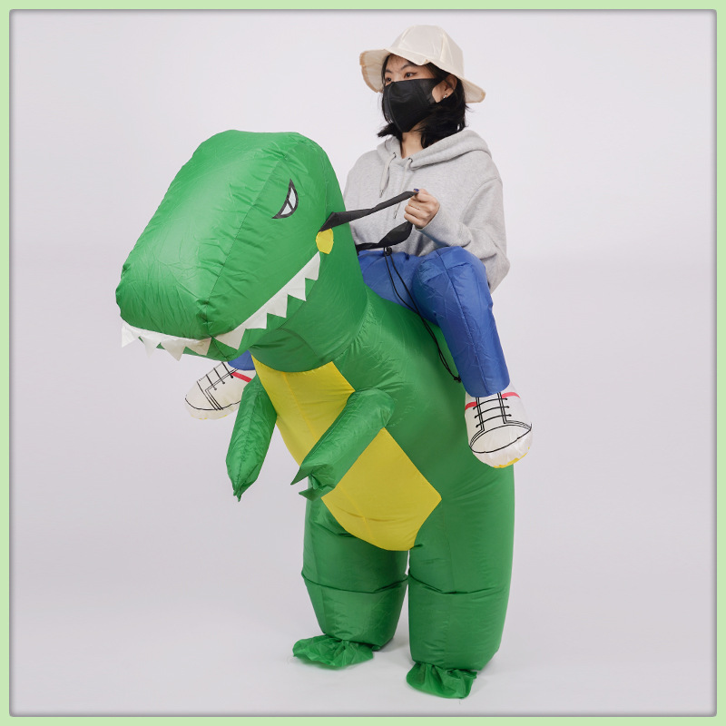 Children's Dinosaur Inflatable Clothes Children's Adult Halloween Costume Dinosaur Mount Cartoon Funny Performance Clothes