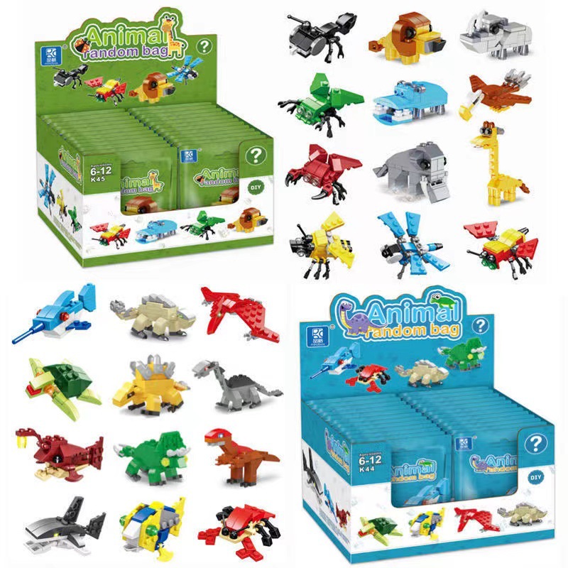 Wholesale ground push compatible with Lego small particle building blocks assembling creative toys children assembling small gifts night market stall
