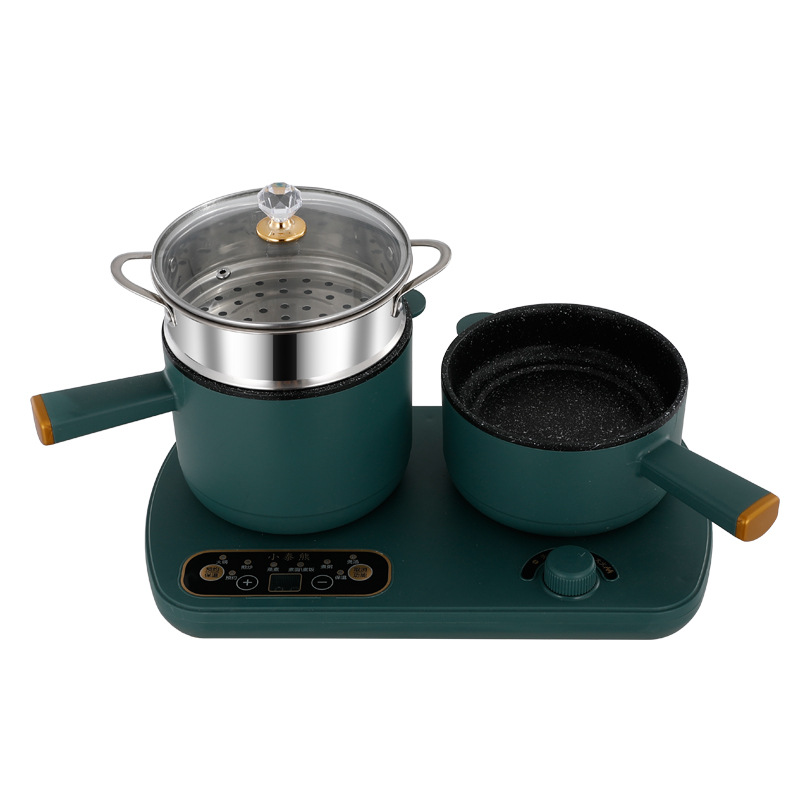 Multi-functional cooking pot household small Breakfast Machine double oven multi-purpose electric cooking pot electric frying pan split