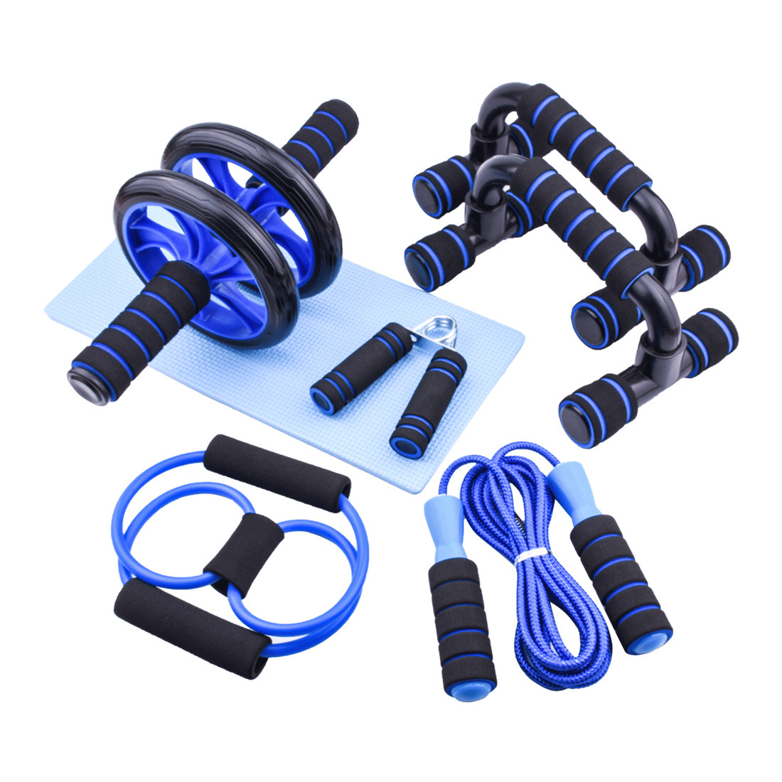 Sports Rope Skipping Abdominal Wheel Combination Set Abdominal Wheel Household Men's Abdominal Wheel Sports Fitness Equipment Push-ups