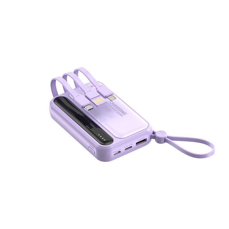 Cross-border new charging treasure self-belt line 20000 mA mobile power small portable gift printing generation