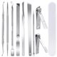 Double head nail pick 9-piece set [rubber box]]