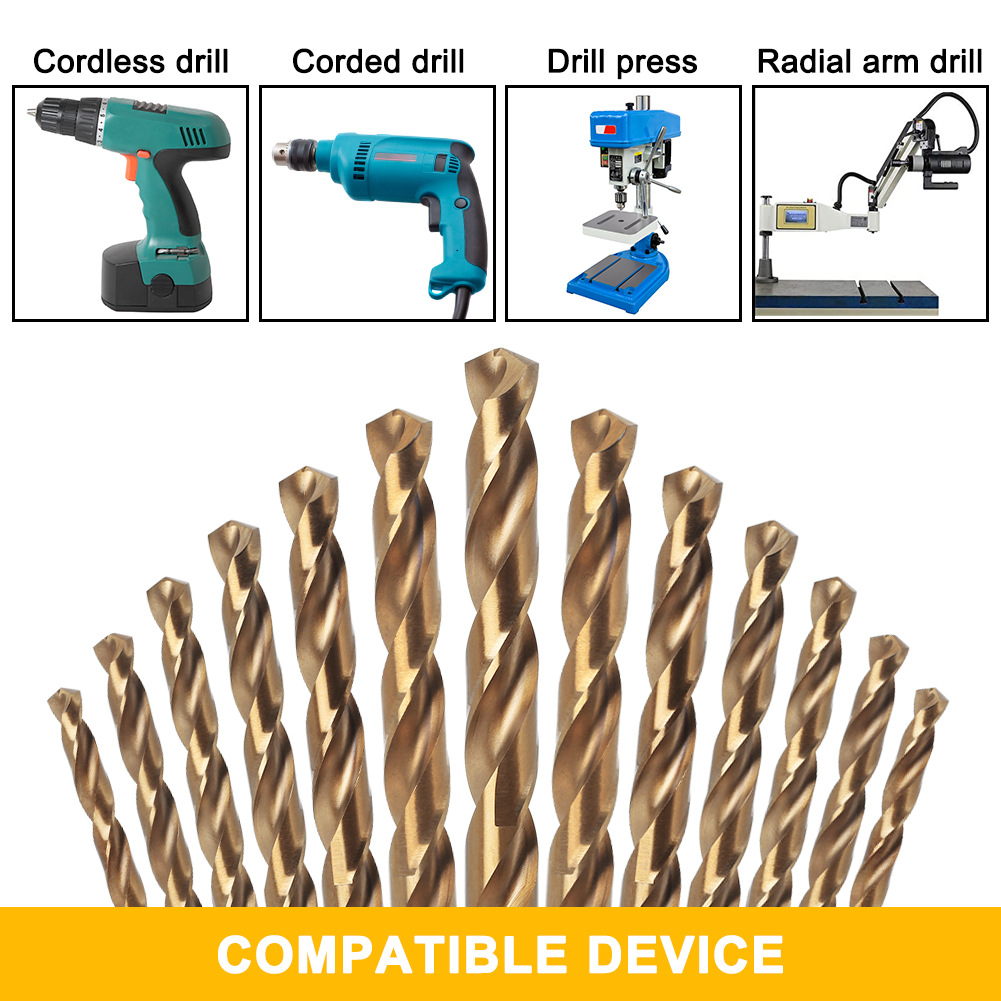 0.5-15 aperture 6542 full grinding straight shank twist drill stainless steel drilling special drill set wholesale generation